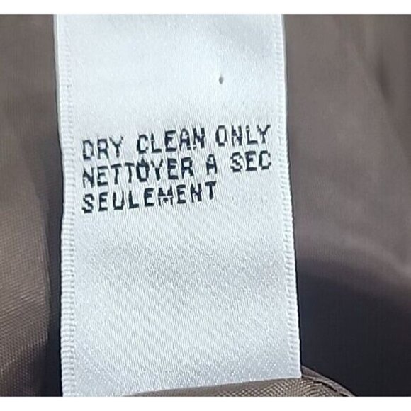 Talbots Wool & Silk Jacket Coat Brown Tweed Full Zip Herringbone Lined Women's 8 - Picture 10 of 12